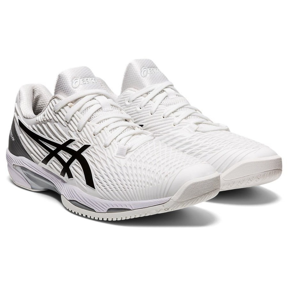 NWOB ASICS Solution Speed FF 2 White Black Silver Tennis Shoes Mens 9